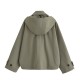 Women's New Autumn Fashion Versatile Hooded Trench Coat Jacket