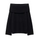 Women's Autumn Winter Off-Shoulder Sexy Slim Solid Color Pullover Sweater