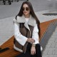 Y2K New EU-US Style Women's Fur Lined Fleece Patchwork Cotton Vest Gilet