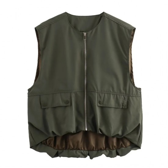 Y2K New Summer EU-US Style Women's Loose Casual Sleeveless Cardigan Vest