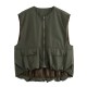 Y2K New Summer EU-US Style Women's Loose Casual Sleeveless Cardigan Vest