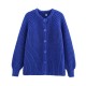 Women's Y2K EU-US Style New Autumn Solid Color Long Sleeve Knit Sweater Cardigan