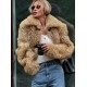 Women's Winter EU-US Style Lapel Long Sleeve Single-Breasted Faux Fur Coat