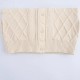 New Winter Women's EU-US Retro Cable Knit Quilted Patchwork Hooded Cardigan Vest